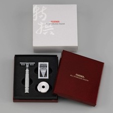 Feather AS-D2S Double Edge All Stainless Razor and razor stand TAS-D1 Japan New