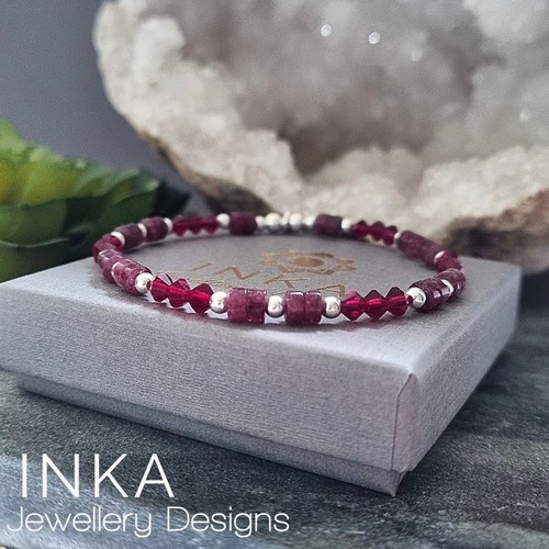 925 sterling silver bead red - bead,
