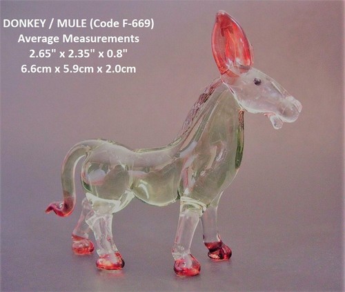 Collectable glass donkey - glass,