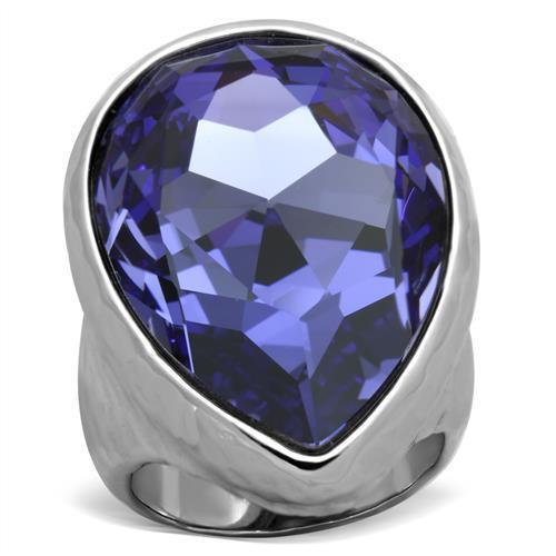 Ladies tanzanite ring pear - ladies,