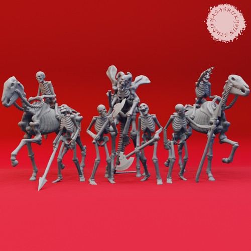 Skeletons 54mm miniature - 32/54mm,