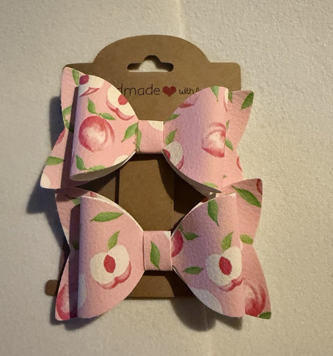 Pink white green - pink, faux