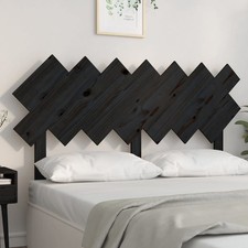 Black Solid Pine Wood Bed