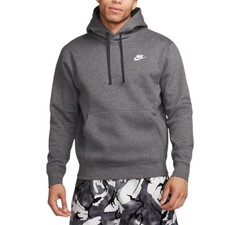 NIKE Club Mens Fleece Hoodie Pullover Sweat Hooded Long Sleeve Jumper