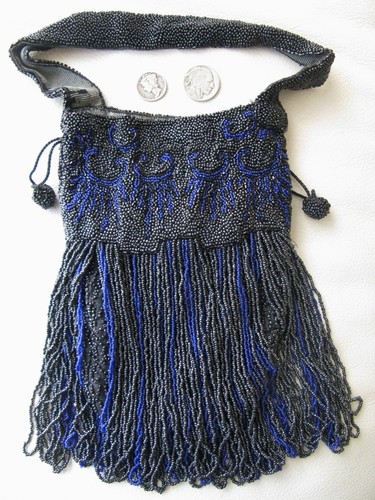Antique cobalt blue black long - cobalt,