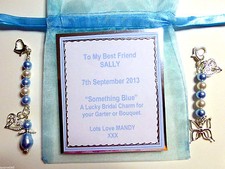 Something Blue Lucky Bridal Clip-on Charm using Swarovski Pearl Elements 