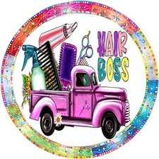Hair boss vintage truck wreath - hair,