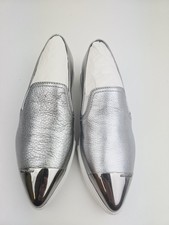 Miu Miu Slip On Silver Shoes