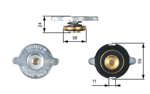 Gates rc107 radiator cap fits - gates,