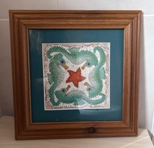 Wooden Framed Square Colourful