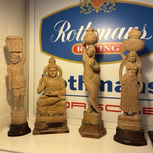 Vintage hand carved indian - hand-carved,