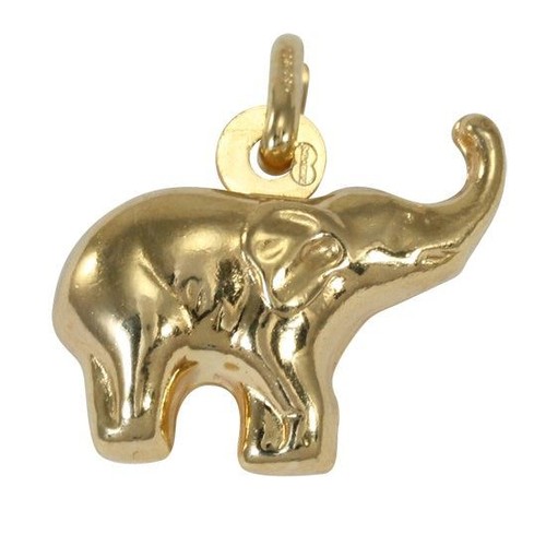 9ct gold hollow - , elephant