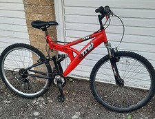 Bycicle 26'' Red TRAX TFS1 Mountain Bike 18 speed shimano front&rear suspension
