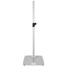 QTX PA Speaker Stand Heavy Duty Square Base (White) Adjustable 35mm Pole 20kg