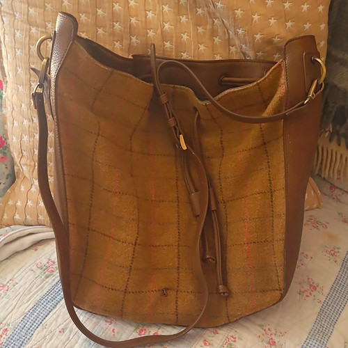 Joules brown tweed leather - brown,