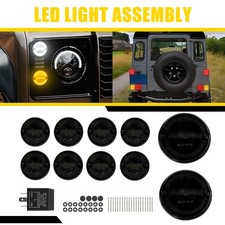12x For Land Rover Defender 90 110 Light Deluxe Smoke LED Upgrade Kit Lamp NEW