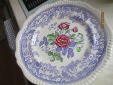 Spode Copeland Mayflower dinner plate lavender border floral centre c1929