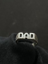 DAD Ring 925 Sterling Solid Silver (Size Q 1/2, US 8.25, EU 59)