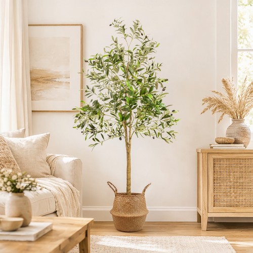 6ft tall faux - faux, olive