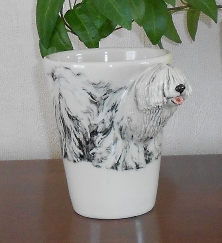 Komondor dog art a - on, mug