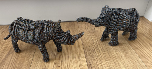 Beaded sculptures elephant - beaded,