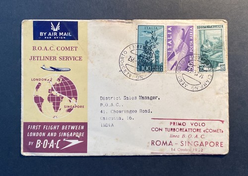 Italy 1952 boac - italy, jetliner