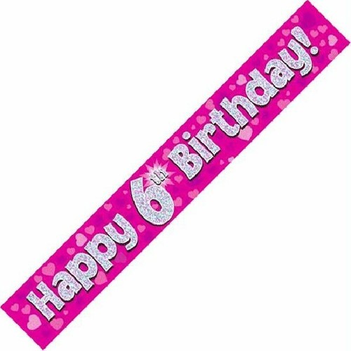 6th happy birthday pink - 6th, &