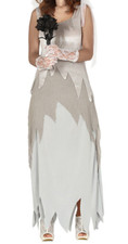 Ladies Zombie Ghost Bride Halloween Costume Adult NEW 10-12 and 14-16