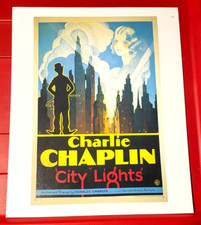 City Lights Charlie Chaplin Movie/Film Poster Art PICTURE/PRINT 12"x 9.5"
