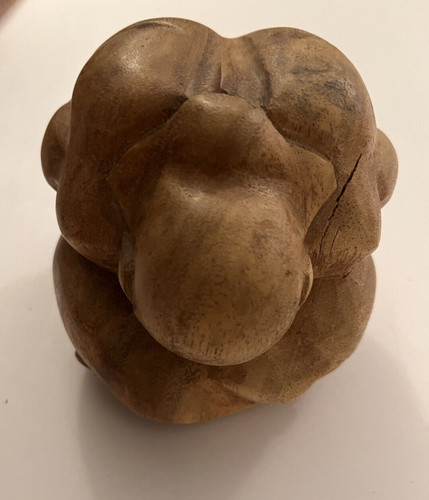 Weeping buddah wood sculpture - wood,