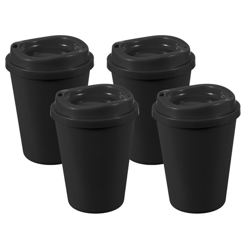4pcs reusable coffee cups with - 4pcs,