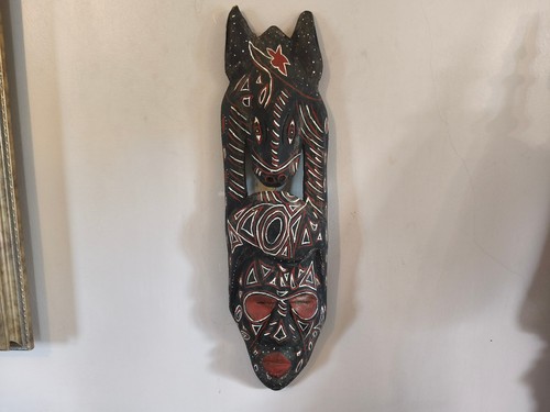 Large wood mask african tribal - large,