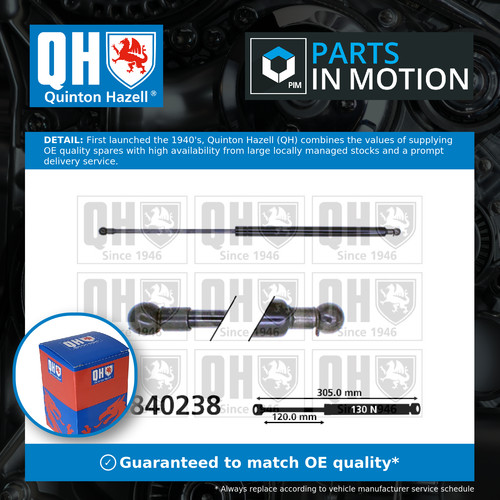 Boot gas strut qts840238 - boot,