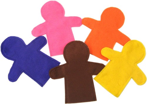 Felt hand puppets pre sewn - puppets,