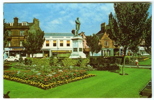 1970s postcard statue - statue, of