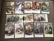 COLLECTION OF 13 EARLY POSTCARDS FEATURING SCENES FROM CHARLES DICKENS NOVELS