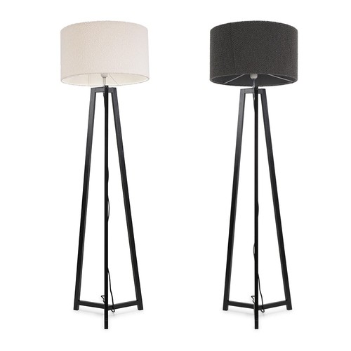 Black wooden tripod floor lamp - wooden,
