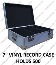 7" Singles Vinyl Record Aluminium DJ Flight Carry Case Silver 500 Tough Strong