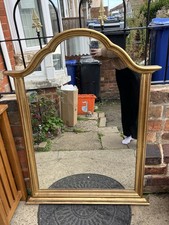 Large Good Quality Antique Style Gold Gilt Overmantle Arched Mirror
