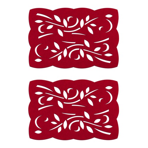 Felt 2pcs red leaf - 2pcs,