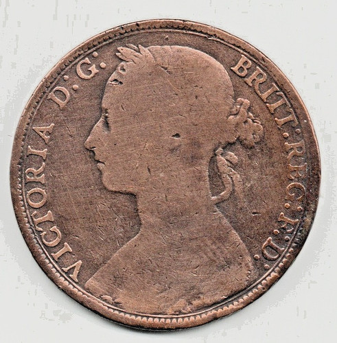 1883 victorian penny - 1883, penny.