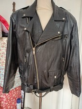 Men's Vintage Florence Leather Biker Jacket Size XL from 80s New York