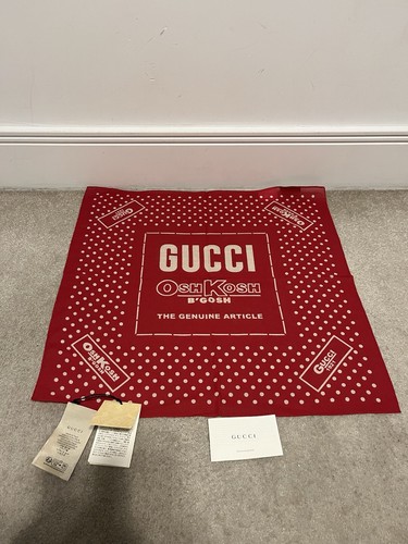 Gucci unisex red wool silk - red, wool/