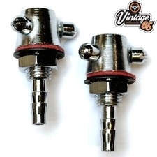 Classic Car Windscreen Washer Jets Chrome Twin Pair Mini Jag MG Ford Triumph VW