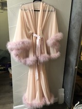 NWT Maribou Robe Dusty Pink