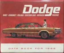 1965 Dodge Data Book Dealer