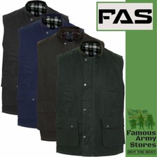 Mens Padded Wax Gilet Quilted Bodywarmer Country Waistcoat Olive Navy Brown 