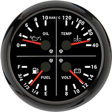 110MM Black 4 IN 1 Gauge Fuel