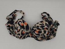 Boux Avenue Black mix Sicily Double Boost Bikini Top Size 36D Animal NEW F2