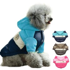 Dog Puffer Coat for Small Dogs Waterproof Winter Pet Clothes Jacket Hoodie Pug